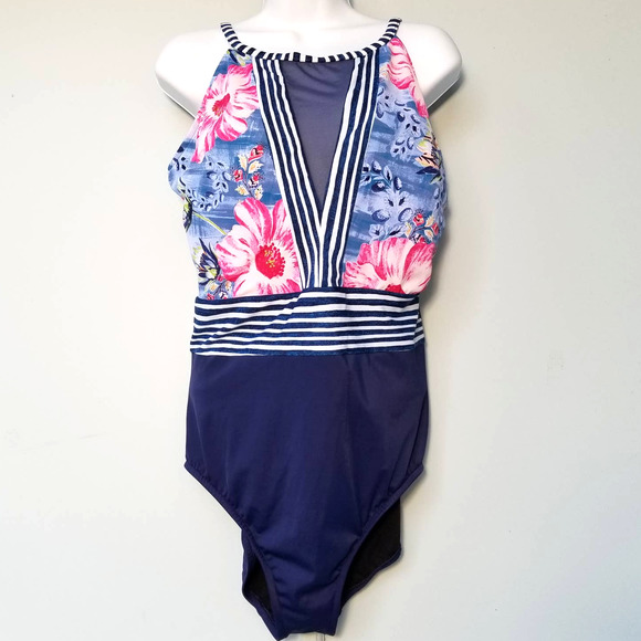 Chico's Other - Chico's One Piece Plus Size 18 Swimsuit Mesh